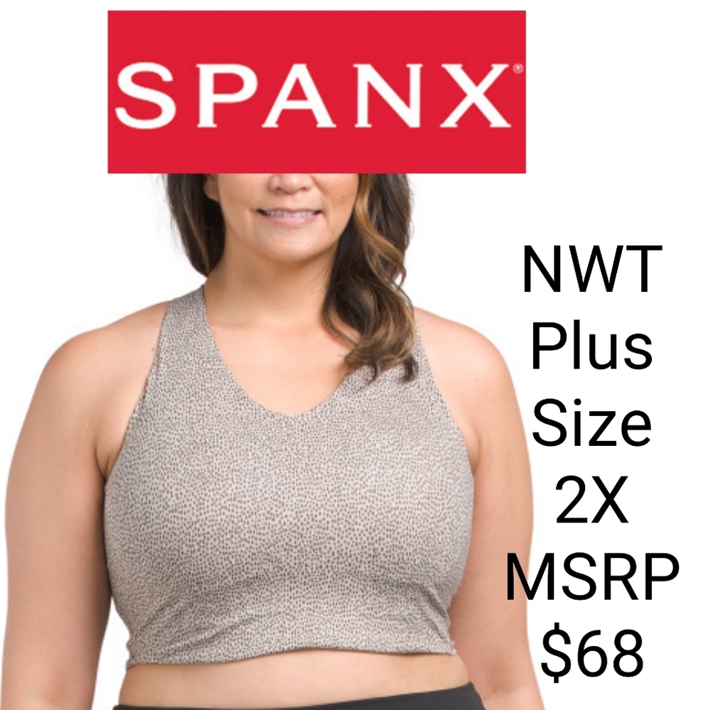 NWT SPANX Longline Med Impact Sports Bra Plus Size 2X
